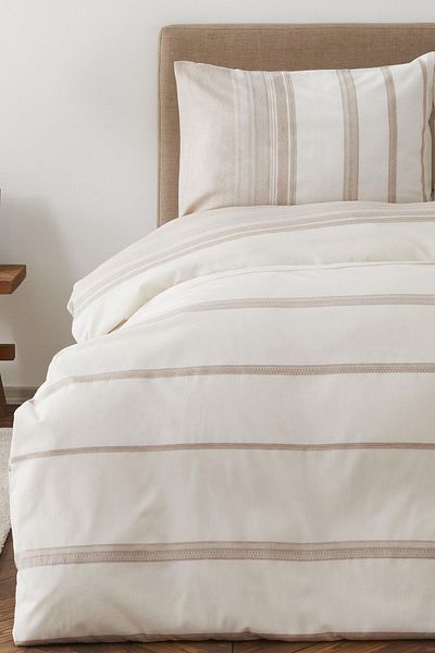 Karaca Home Σετ Παπλωματοθήκη Διπλό Vetro Beige 100% Βαμβάκι