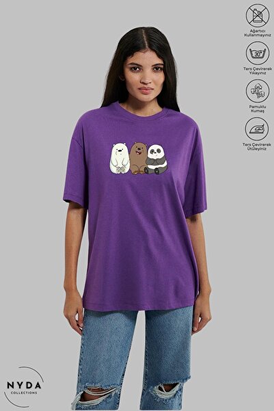 Nyda Collections Unisex majica sa okruglim izrezom i printom We Bare Bears, p...