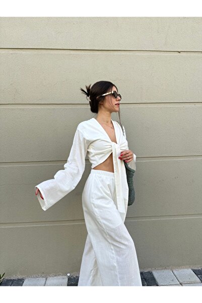 Butik مجموعة علوية سفلية من الكتان من Flam