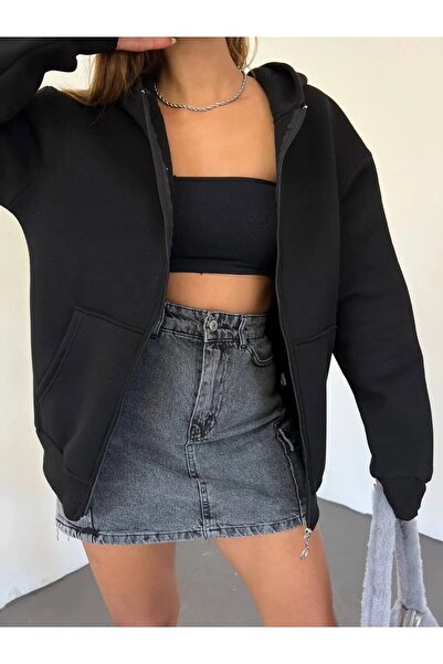 Phoenix Women Sweatshirt Fermuarlı Kapşonlu Hırka