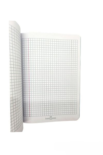 Faber Castell A5 Notebook Set - 60 Sheets Plaid Plastic Notebook, 0.7 Pen and Adel Smile Eraser