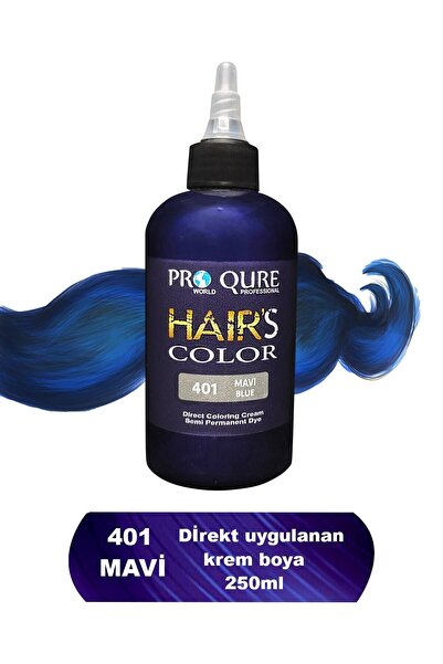 PROQURE Mavi Renkli Saç Boyası 250 ml