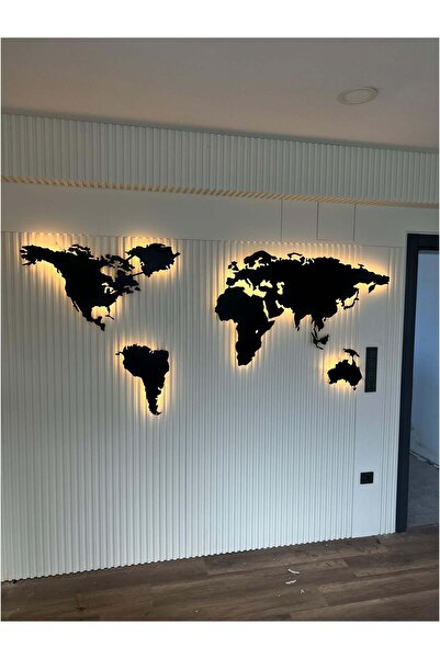 sc sonsesconcept Metal Dünya Haritası , Dekor, Ofis, Tablo, Metal Duvar Tablosu, Hediye, Dekorasyon,