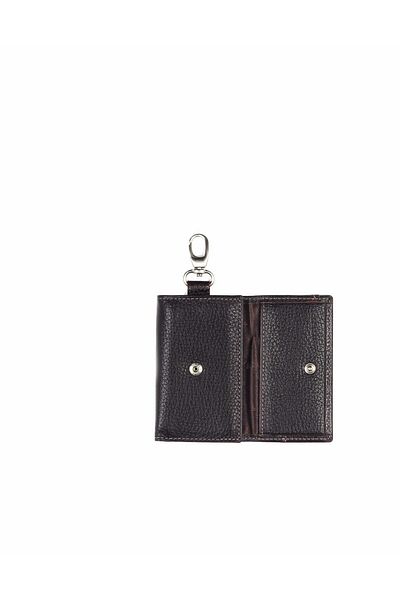 Aka Brown Leather Keychain - 005 4 Model