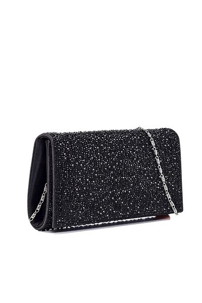 Sofia Baldi Black Satin Nunu Women's Bag