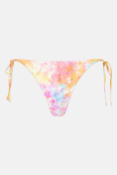 Guess Dámské spodní díl bikin s potiskem Pull On Tie Dye, oranžová kombinace