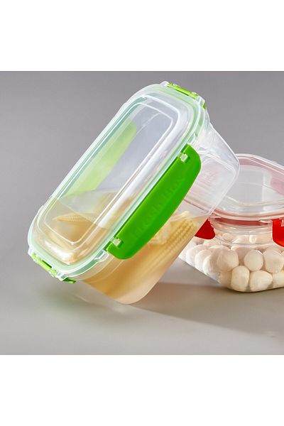 ASlife Home 4-size Silicone 12-piece Storage Set - Leak-proof, Airtight, Lockable Lid, 700ml 1300ml 2000ml 3200ml