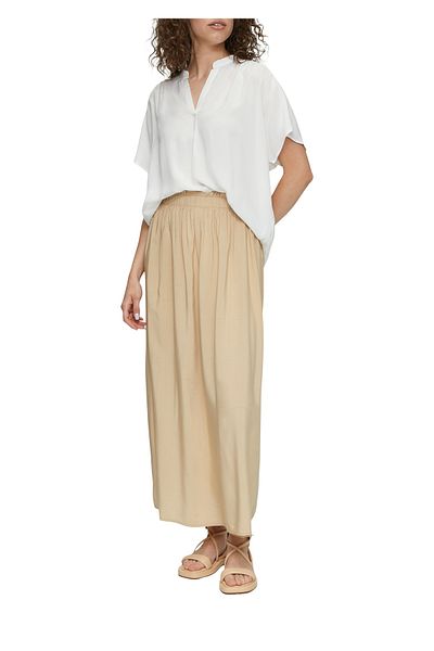 QS by s.Oliver Bluse, Loose Fit, kurze Ärmel, überschnittene Schultern
