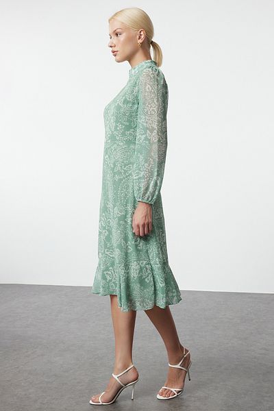 Trendyol Collection Téli világoszöld egyenes szőtt ruha - TWOAW20EL1313