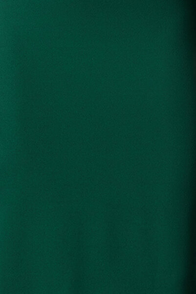 Trendyol Collection Smaragdově zelené midi šaty - Body Wrap Woven, Twoaw25el00279