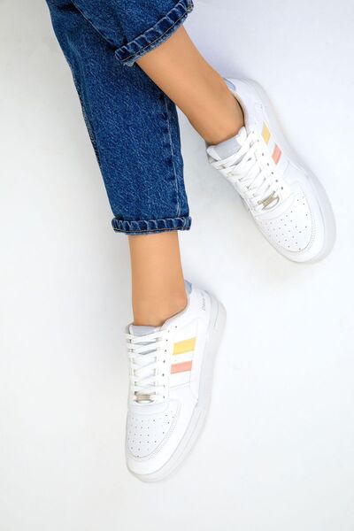 SOHO White-Powder-Yellow Unisex Sneaker 17105