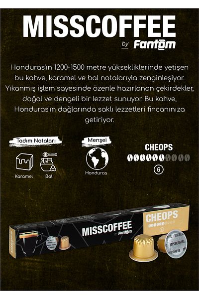 Fantom Misscoffee Cheops Capsule Coffee Box Nespresso System Compatible