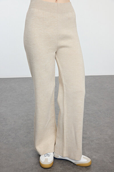 Trendyol Collection Kamenný 3dílný úplet s výstřihem do V, horní a spodní sada Twoaw25Au00035