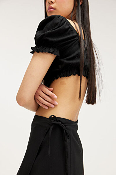 Monki Mon 123803500124 Model Black Skirt