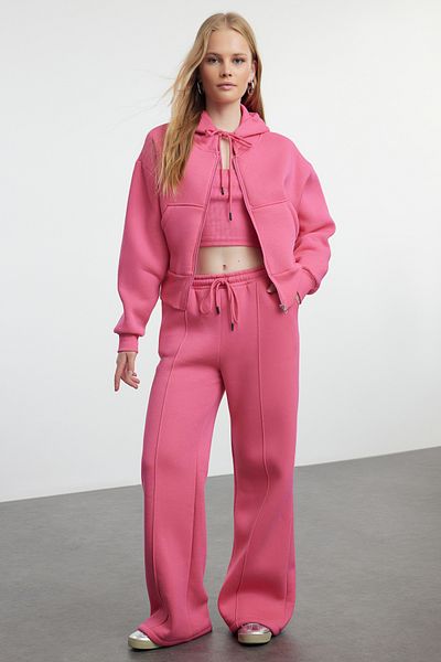Trendyol Collection Sweatsuit set Pink Regular fit Trendyol