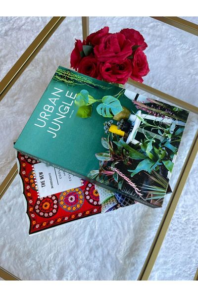 irayhomedecor Bohemian / Jungle Decorative Book Box of 2