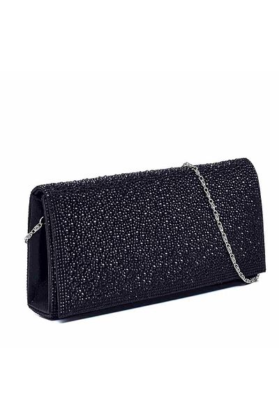 Sofia Baldi Black Satin Women's Bag - Bıgnunu