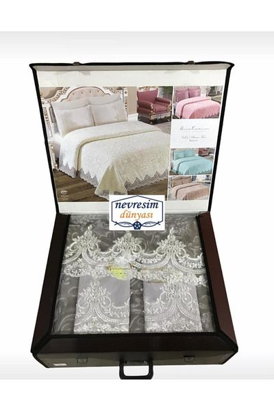 ECOBAZAAR Sapphire Gray Double Dowry Blanket Set