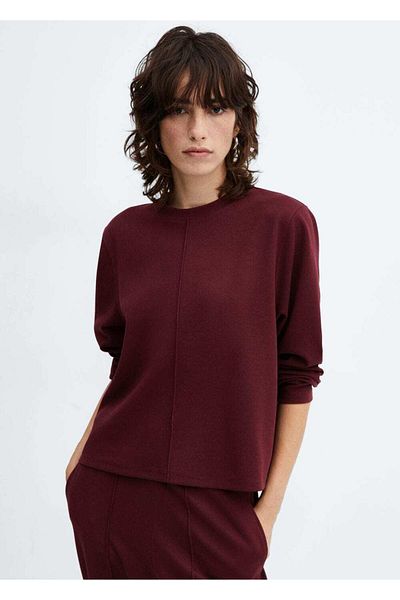 MANGO Woman Sweatshirt mit dekorativem Stitching-Detail