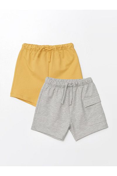 LC Waikiki Basic Σετ 2 ελαστικών σορτς μέσης για αγοράκι