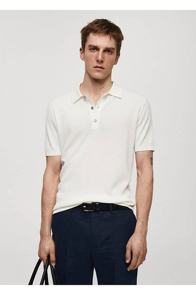 MANGO Man Tricou polo din bumbac