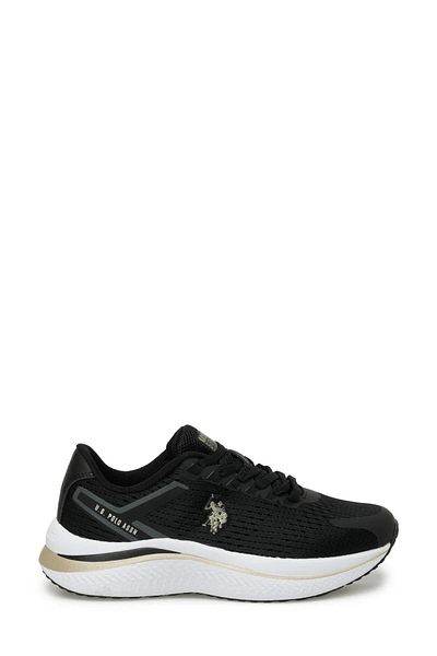 U.S. Polo Assn. BAZA. Polo Assn. Genesis WMN 4FX - Pantofi de alergare pentru femei, negru auriu