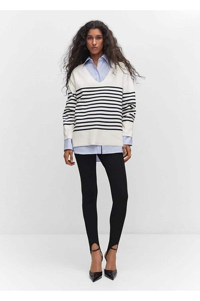 MANGO Woman Hegyes gallérú oversize pulóver