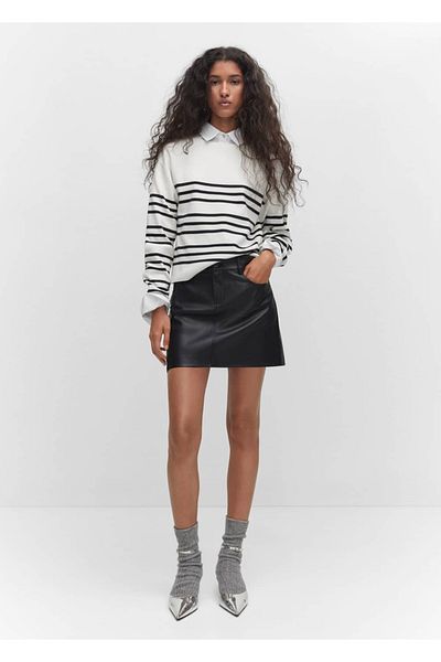 MANGO Woman Strickpullover mit U-Boot-Ausschnitt