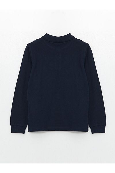 LC Waikiki LCW Girl - Polo Collar Long Sleeve T-Shirt