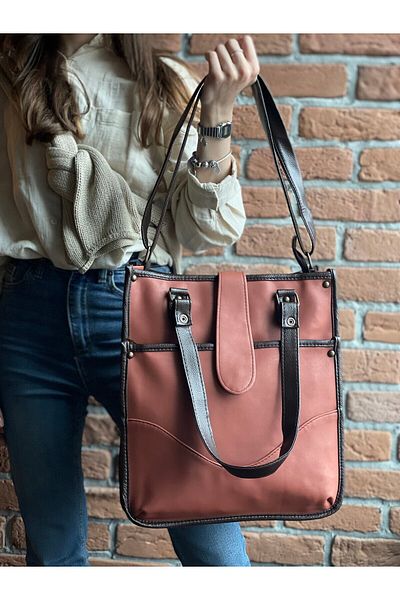 Vendetta Çanta Nubuck Bag with Pocket and Thin Belt Lock