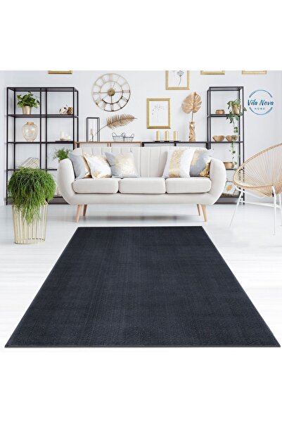 Vila Nova Home Antrasit Post Peluş Yumuşak Yıkanabilir Kaymaz Dot Taban Antib...