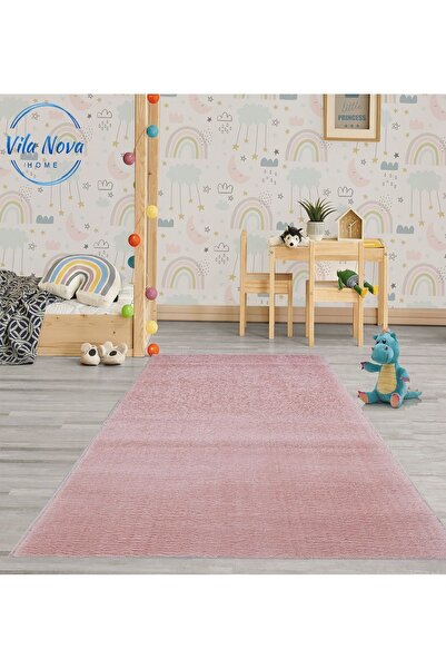 Vila Nova Home Pudra Post Peluş Yumuşak Yıkanabilir Kaymaz Dot Taban Antibakt...