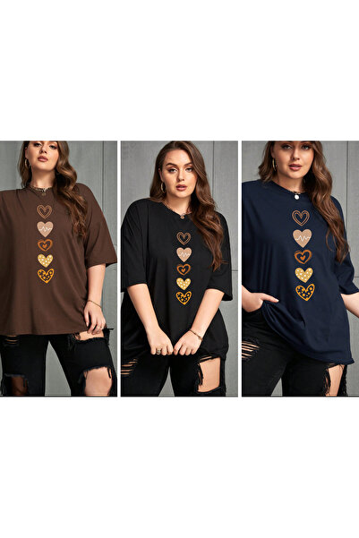 MODAVİBE Tricou supradimensionat ModaVibe pentru femei - pachet de 3