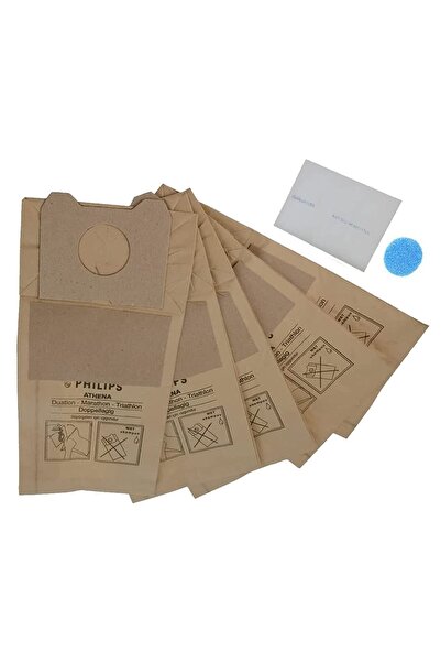 optream Philips FC 6844/02 - 5 τεμάχια χάρτινες σακούλες σκόνης ηλεκτρικής σκούπας +2 συμβατές με μικροφίλτρο