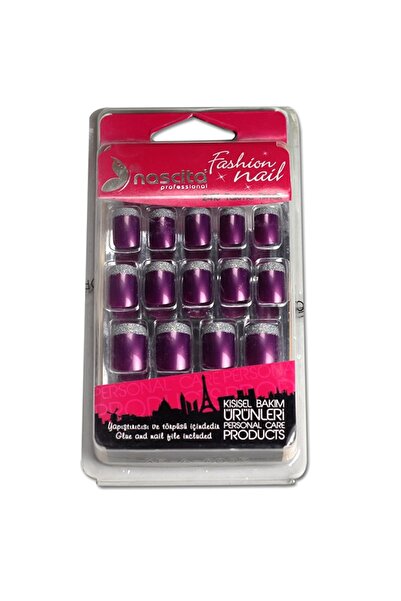 nascita 24'lü Bordo-gümüş Takma Tırnak - 95