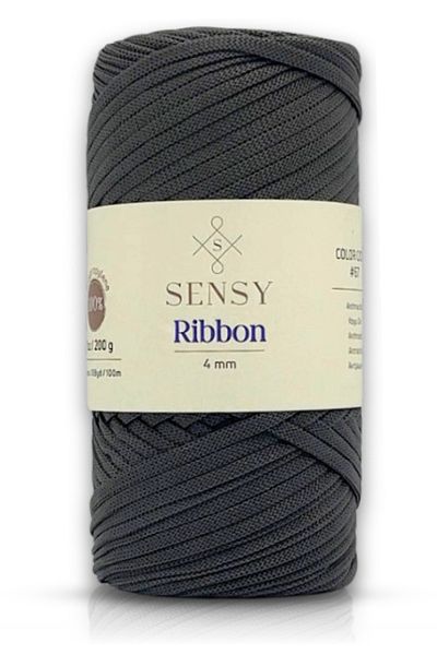 SENSY 200 Gr Premium Polyester Ribbon - Dark Gray Macrame String Bracelet and Bag Supla String