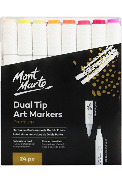 Mont Marte MM Premium Çift Uçlu Art Markerleri 24'lü