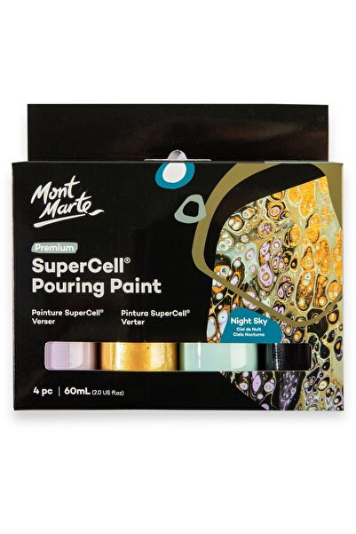 Mont Marte MM SuperCell Dökme Boya Seti Premium 4pc x 60ml - Night Sky