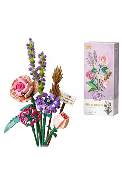 Genel Markalar Loz Mini Çiçek Figürlü Yapı BLOKLARI-1657 - Mor