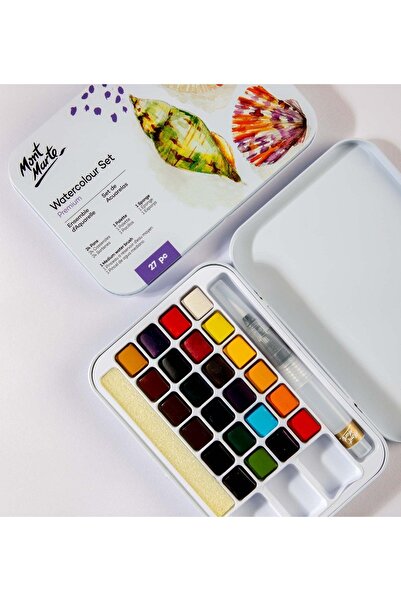 Mont Marte MM Premium Teneke Suluboya Seti 27'li