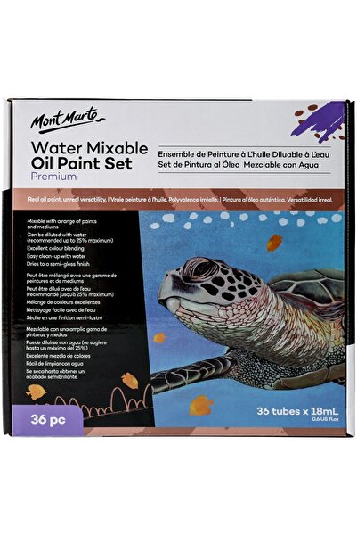 Mont Marte MM Premium Suyla Karıştırılabilir Yağlı Boya Seti 36 x 18ml