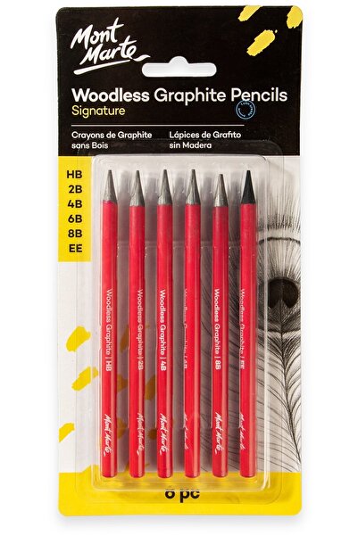 Mont Marte MM Woodless Grafit Kalemler 6'lı Signature