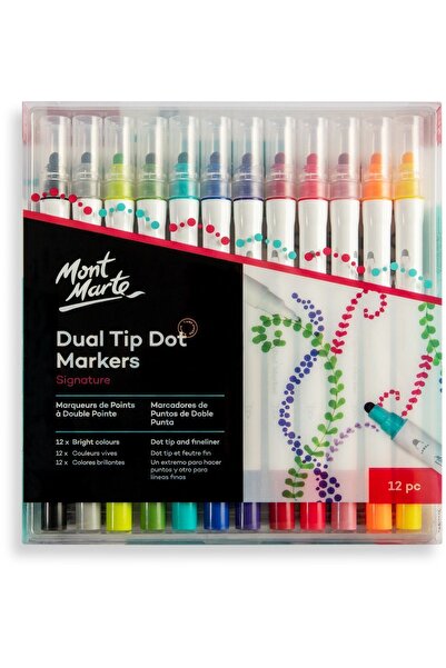 Mont Marte MM Çift Uçlu Nokta Markerler 12'li Signature