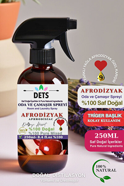 Dets Afrodizyak Oda ve Çamaşır Spreyi 250ml | Doğal Etkileyici Koku ile Roman...