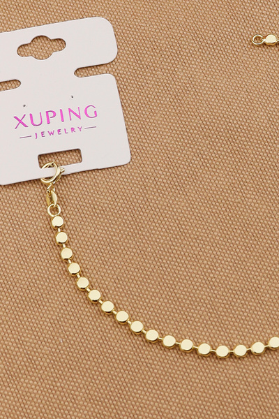 Keyifli Hayaller Xuping Bileklik - Vip Minimal Yuvarlak Pul Zincir Xuping Bileklik Gold 19 cm Yeni sezon