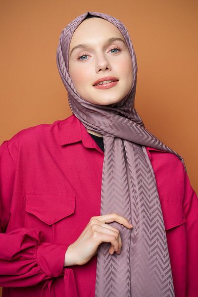 Modakaşmir Jacquard Silky Series - Σάλι με ζιγκ-ζαγκ σχέδιο