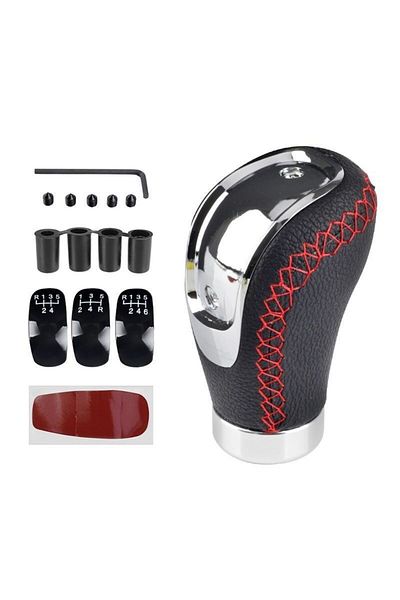 Space Gear knob 3 types of red stitching numbered / ICVI187-1