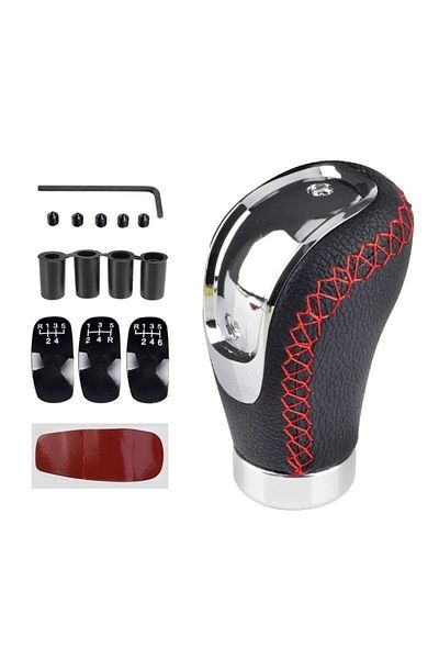 Space Gear knob 3 types of red stitching numbered / ICVI187-1