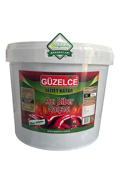 Güzelce Hacıoğlu Baharat Hatay Yöresel Doğal Acı Biber Salçası Acılı 20 Kg Kova