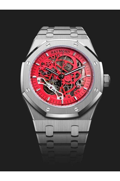 Raymond Rym-1012-Ss-Red Men's Automatic Wristwatch